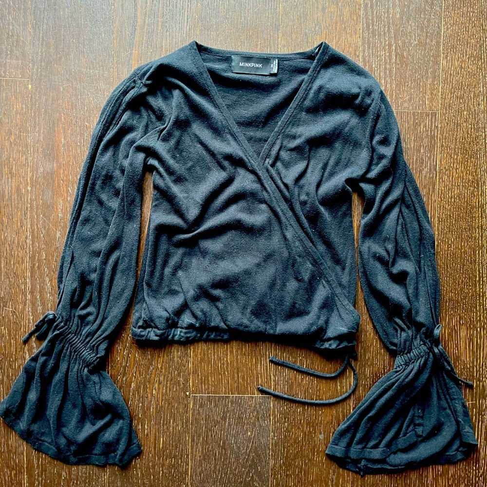 MinkPink Low-cut Open-Long Sleeve XSmall
